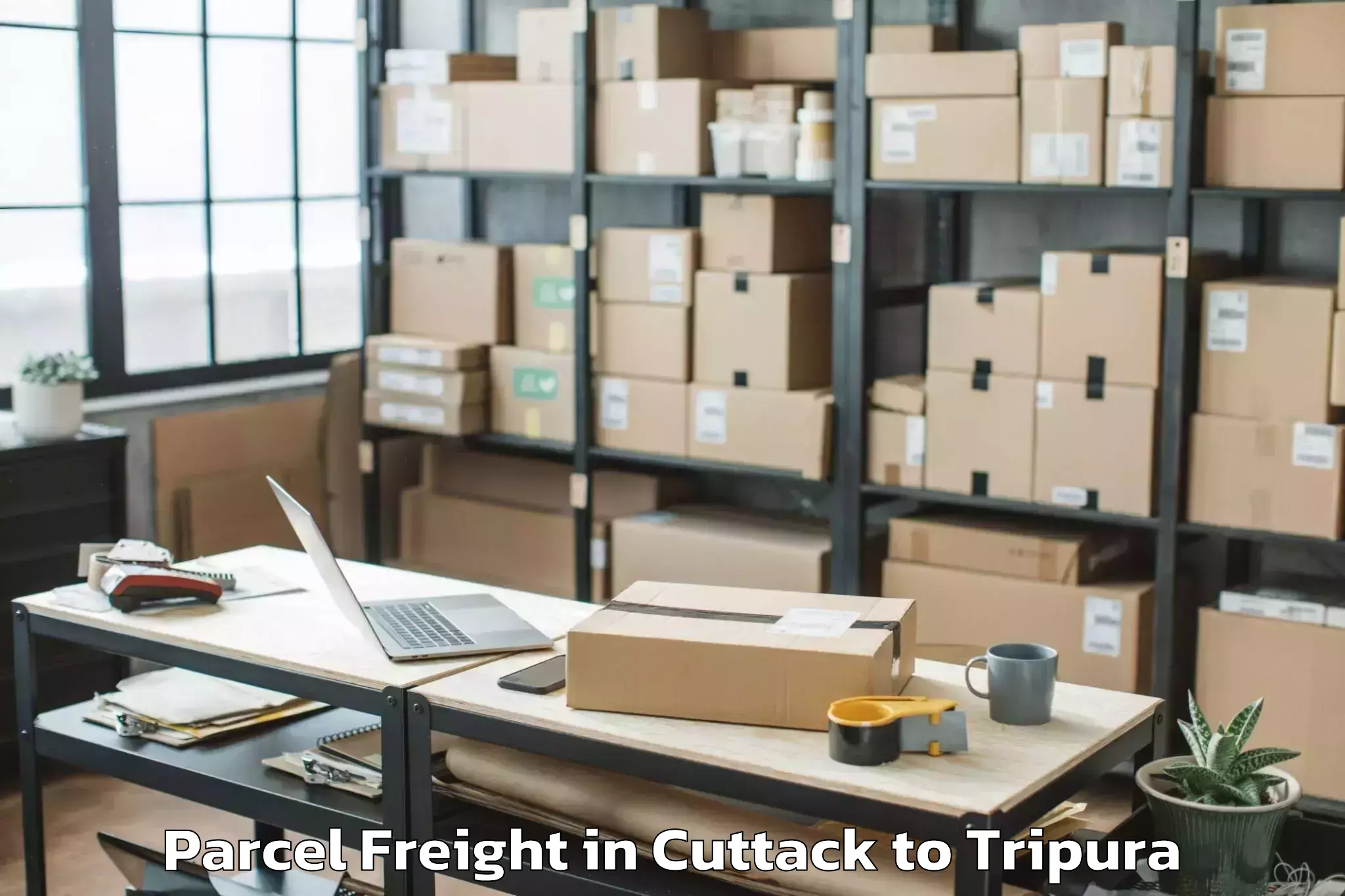 Book Your Cuttack to Kamalpur Airport Ixq Parcel Freight Today